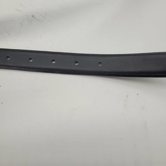 Vintage Leather Shop womens Lg 38.5" Genuine Snakeskin Belt Gold Buckle Black - Picture 5 of 10